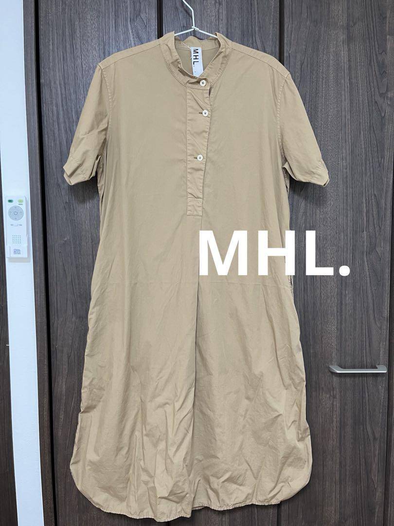 MHL ワンピース　半袖　ベージュ　夏