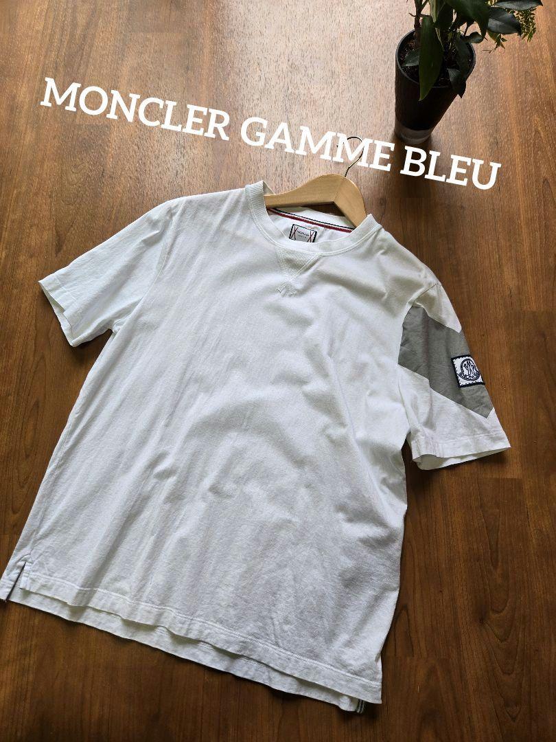 絶対一番安い MONCLER L Tシャツ ロゴカットソー ワッペン BLEU GAMME パンツ