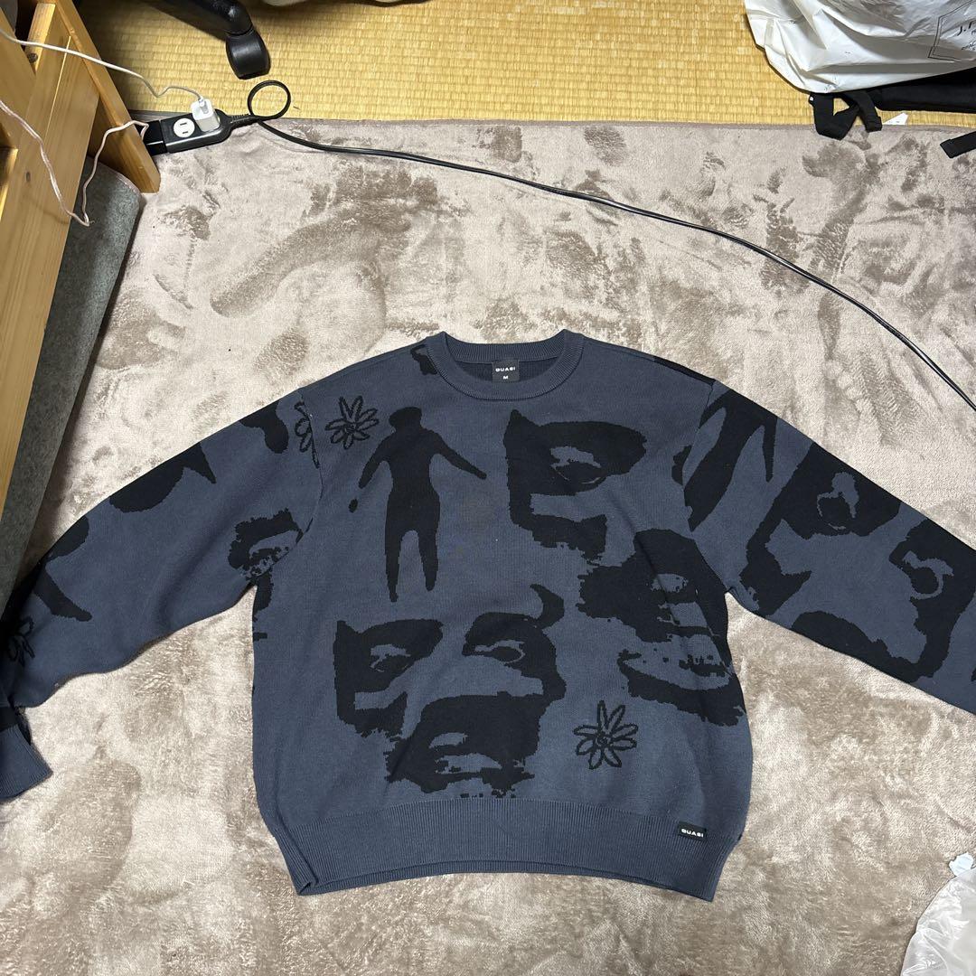 QUASI グラフィックプリント ニット Mサイズ