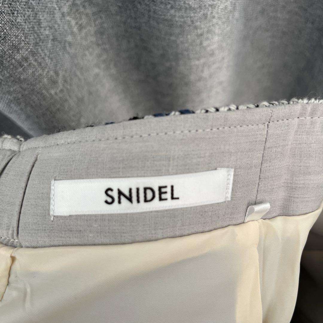 SNIDELロービングチェックミニスカート IVR 0サイズ