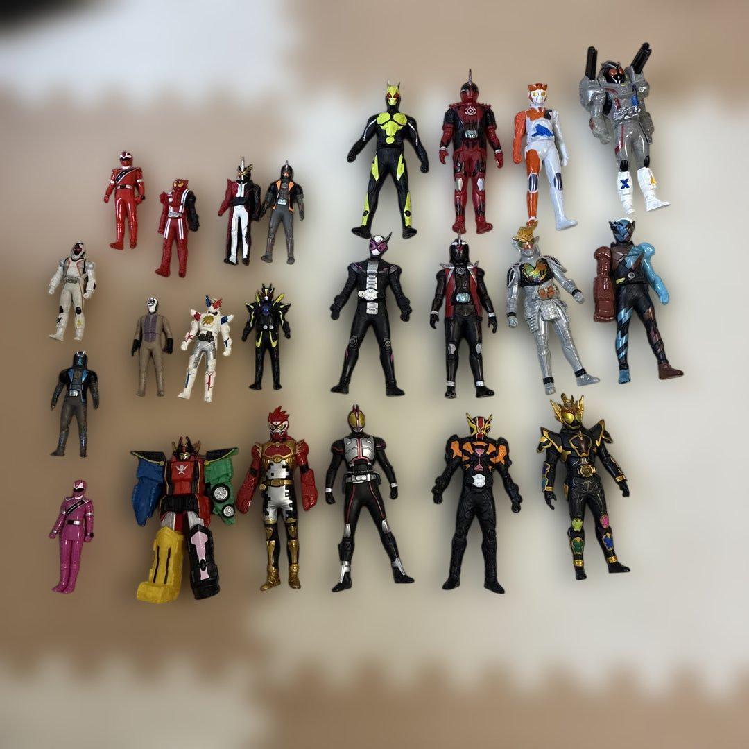 超合金　ソフビ　戦隊シリーズ　仮面ライダー等　大量セット　ジャンク 仮面ライダー 戦隊等ソフビ ジャンク セット - メルカリ