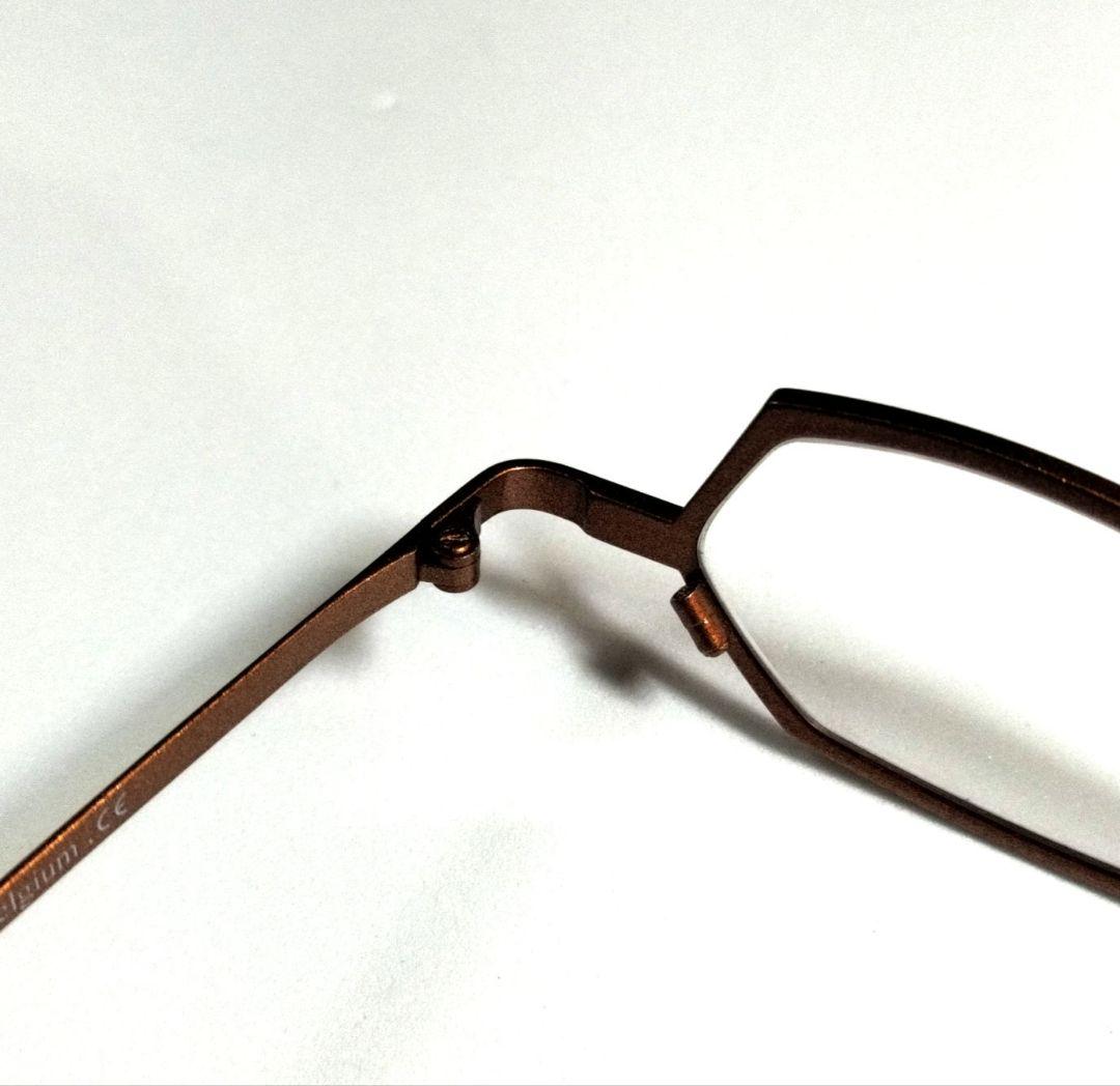 新品未使用 THEO テオ メガネ xf デッドストック オレンジブラウン