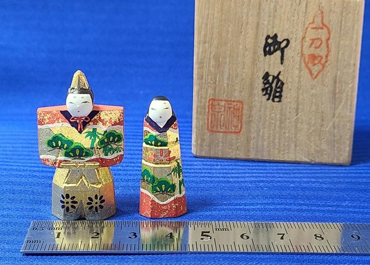 奈良一刀彫 神泉刀 木彫 金彩 極彩色 雛人形 立雛 ひな祭り 奈良一刀彫 神泉刀 木彫 金彩 極彩色 雛人形 立雛 ひな祭り