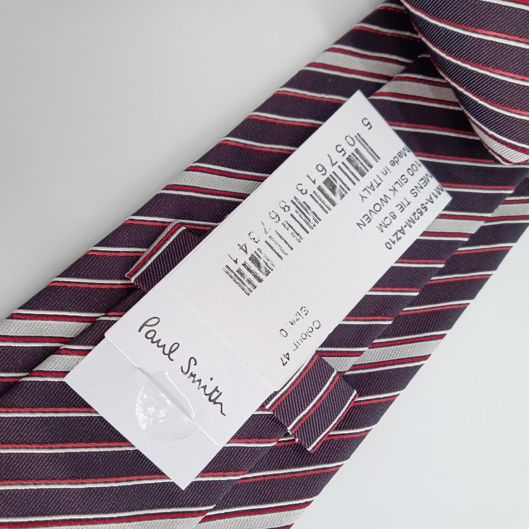 新品未使用 ネクタイ ポールスミス Paul Smith ストライプ