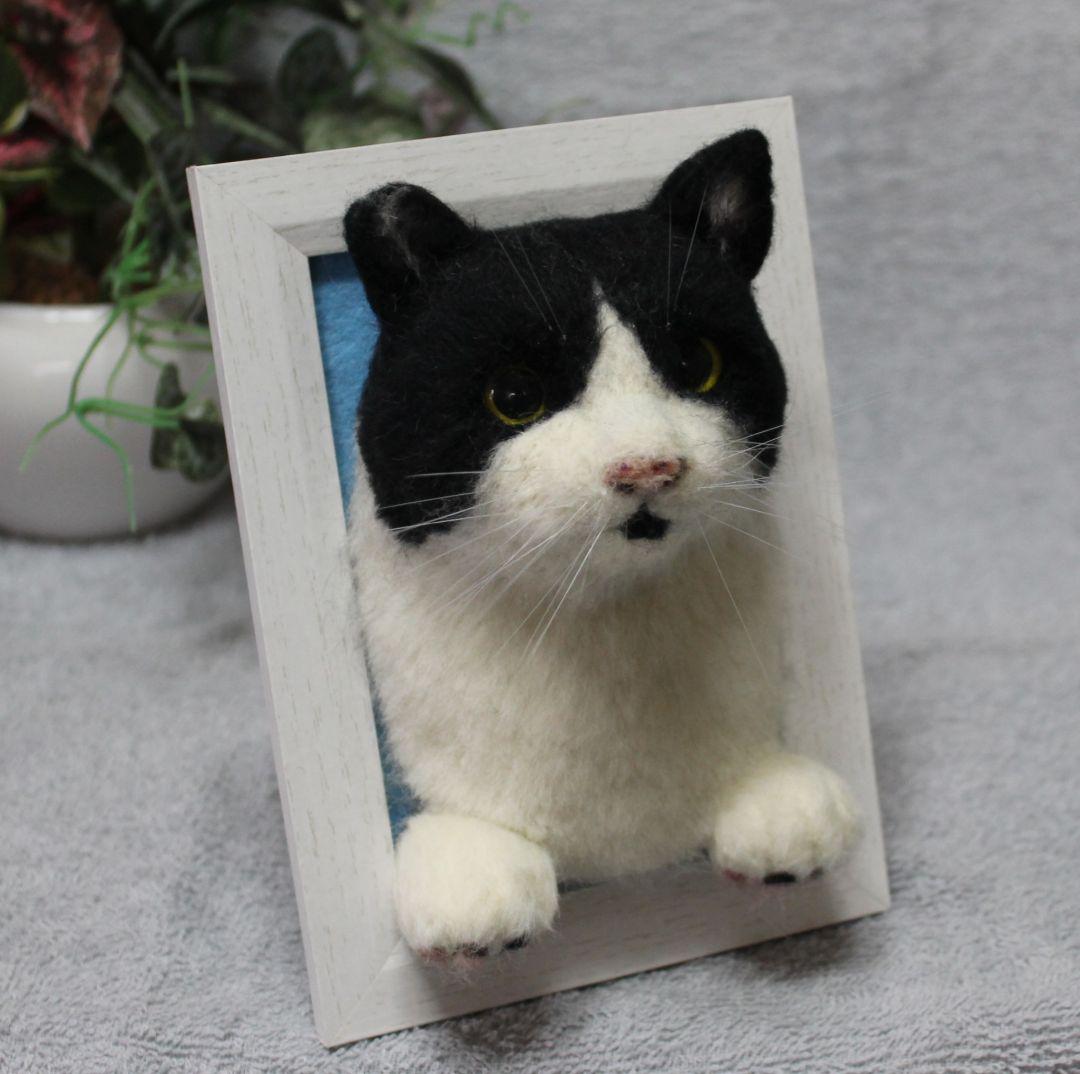 ぶーkunkunさま専用 羊毛フェルト 額飾り「リアルで可愛いネコちゃん」