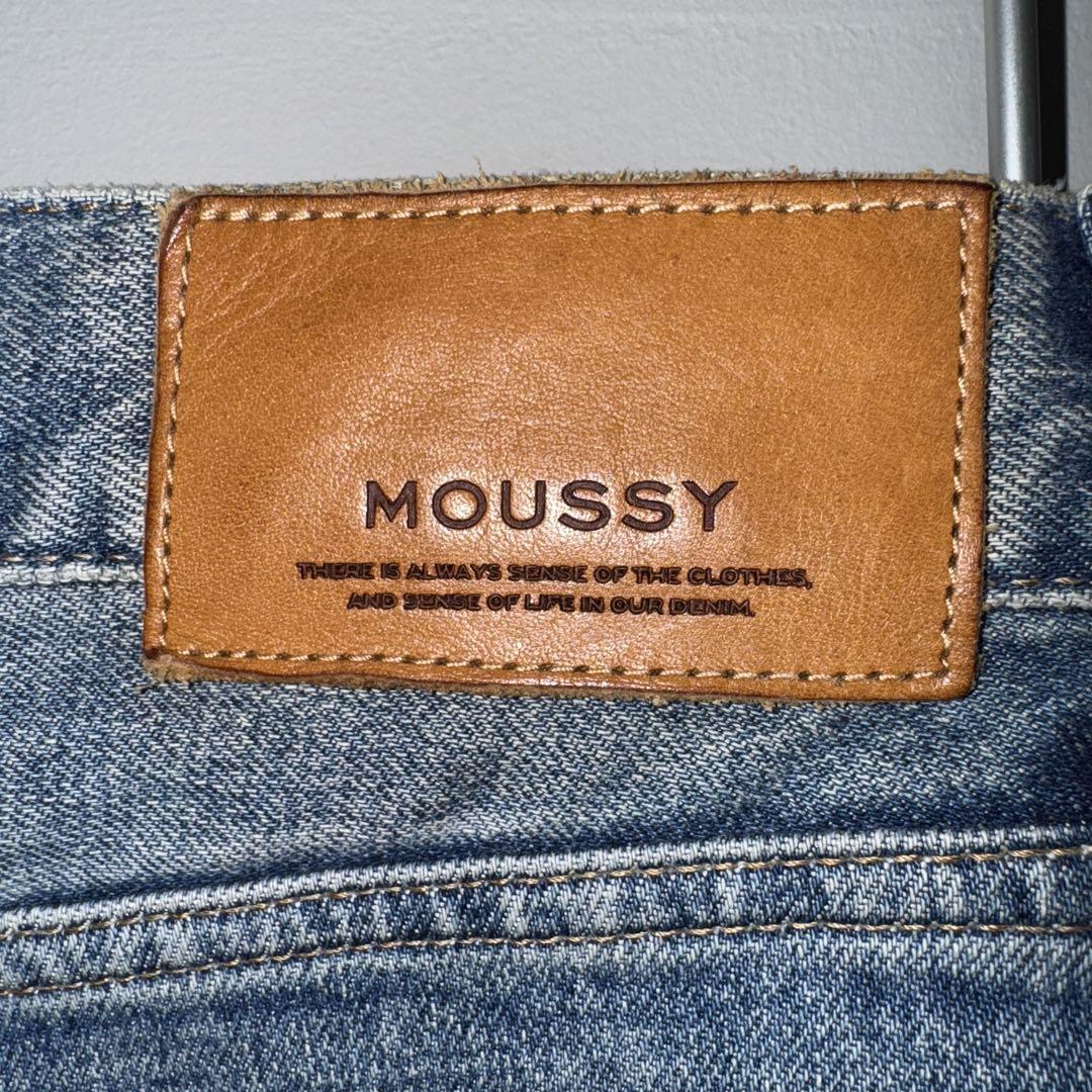 MOUSSY ブーツカットデニム ライトブルー size27