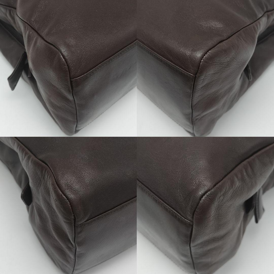 極美品✨プラダ トートバッグ レザー ダークブラウン 極美品✨プラダ トートバッグ レザー ダークブラウン