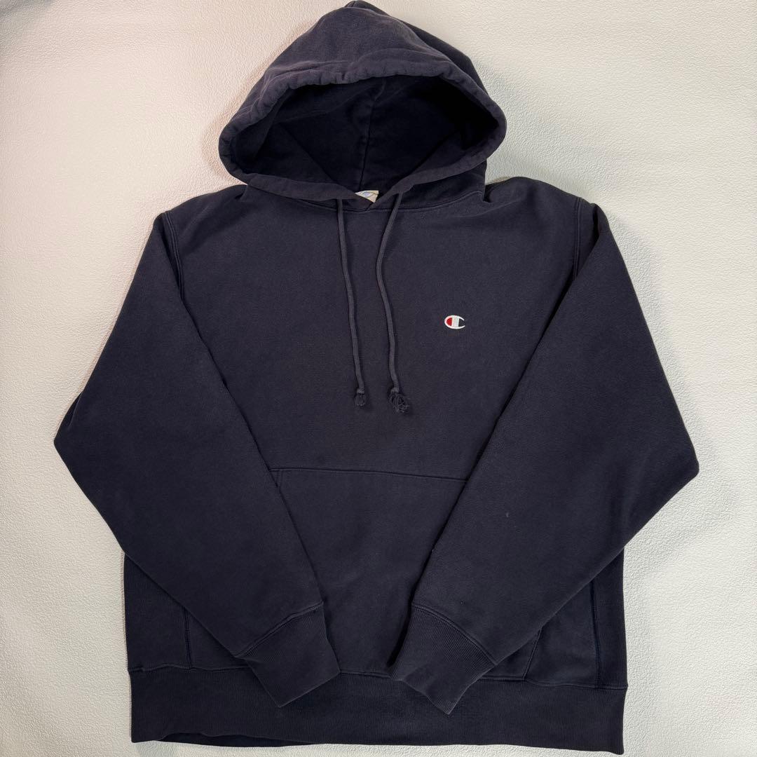 Champion リバースウィーブ　フーディー　パーカー　茄子紺　雰囲気系