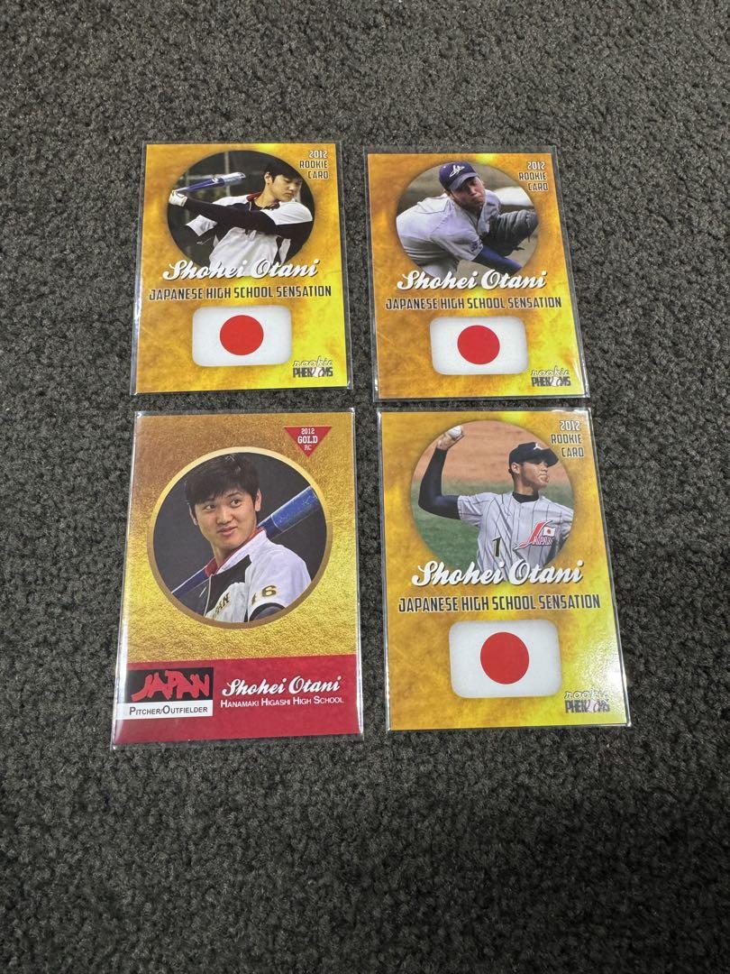 大谷翔平 2012年ルーキーカード ROOKIE CARD 　花巻東　4枚セット 大谷翔平選手 2012ルーキーカード JAPAN 4枚セット‥花巻東高校