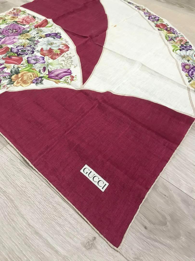 タグ付き】GUCCI グッチ フローラ 花柄 スカーフ ストール