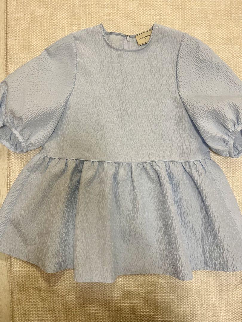 新品☆】UNITED ARROWS ぺプラム ブラウス ライトブルー