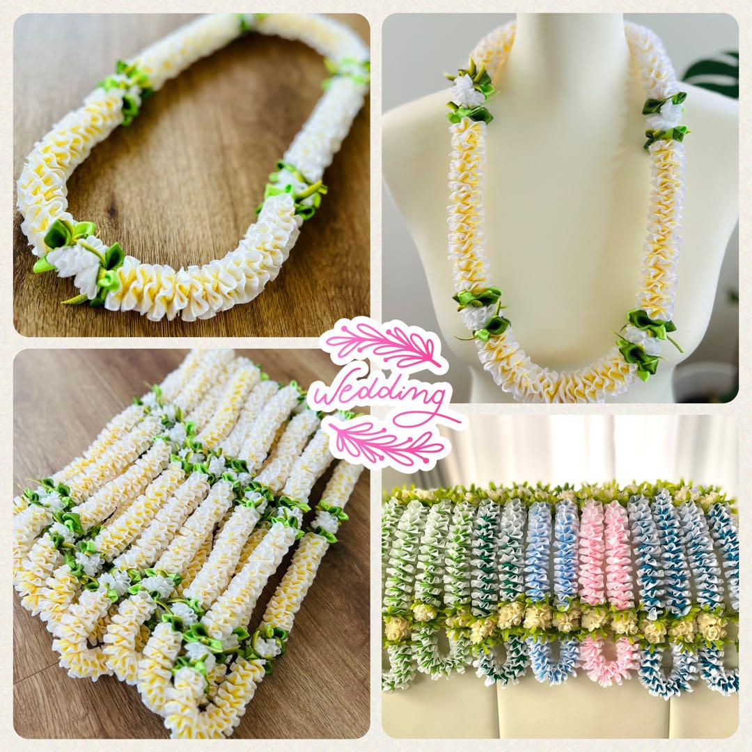新品 ウエディング フラダンスレイ　リボンレイ ブライズメイド　結婚式