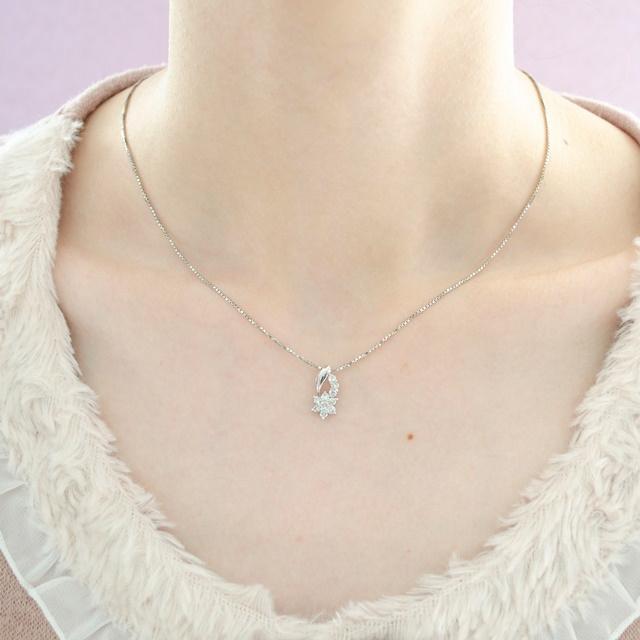 Pt900/Pt850 ダイヤモンドネックレス D/0.50ct プラチナ