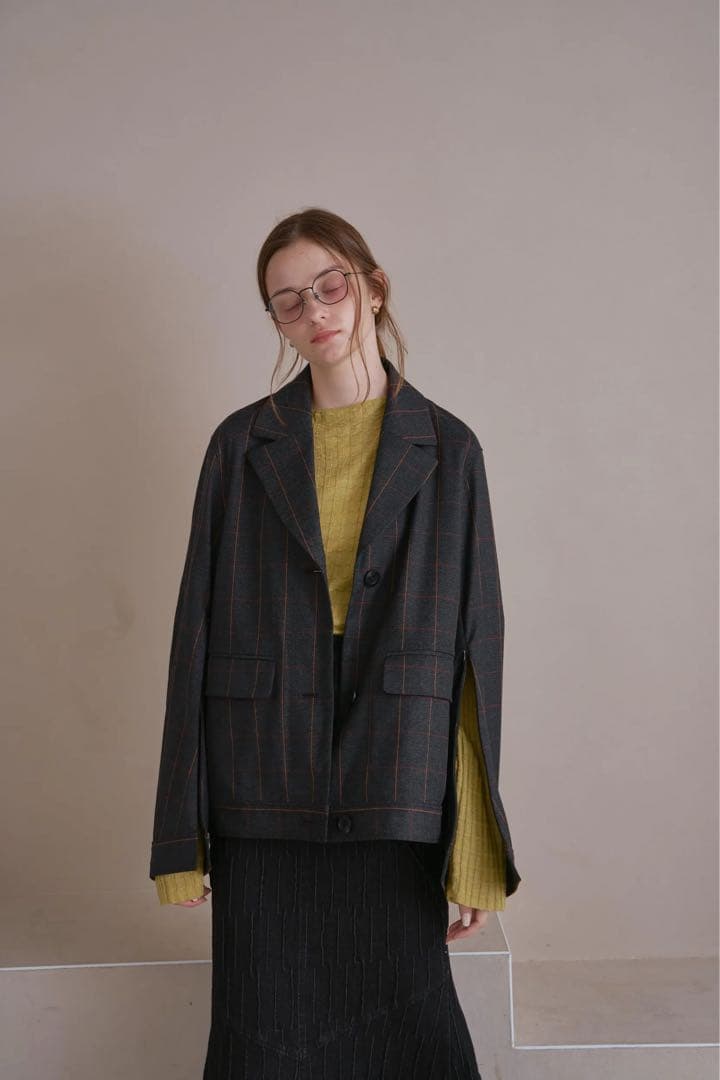 PINUE スリットスリーブジャケット GRAY SIZE PINUE