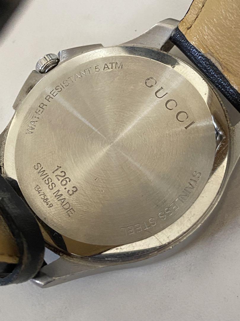 GUCCI グッチ Gタイムレス 126.3  シェリーライン メンズ 動作品