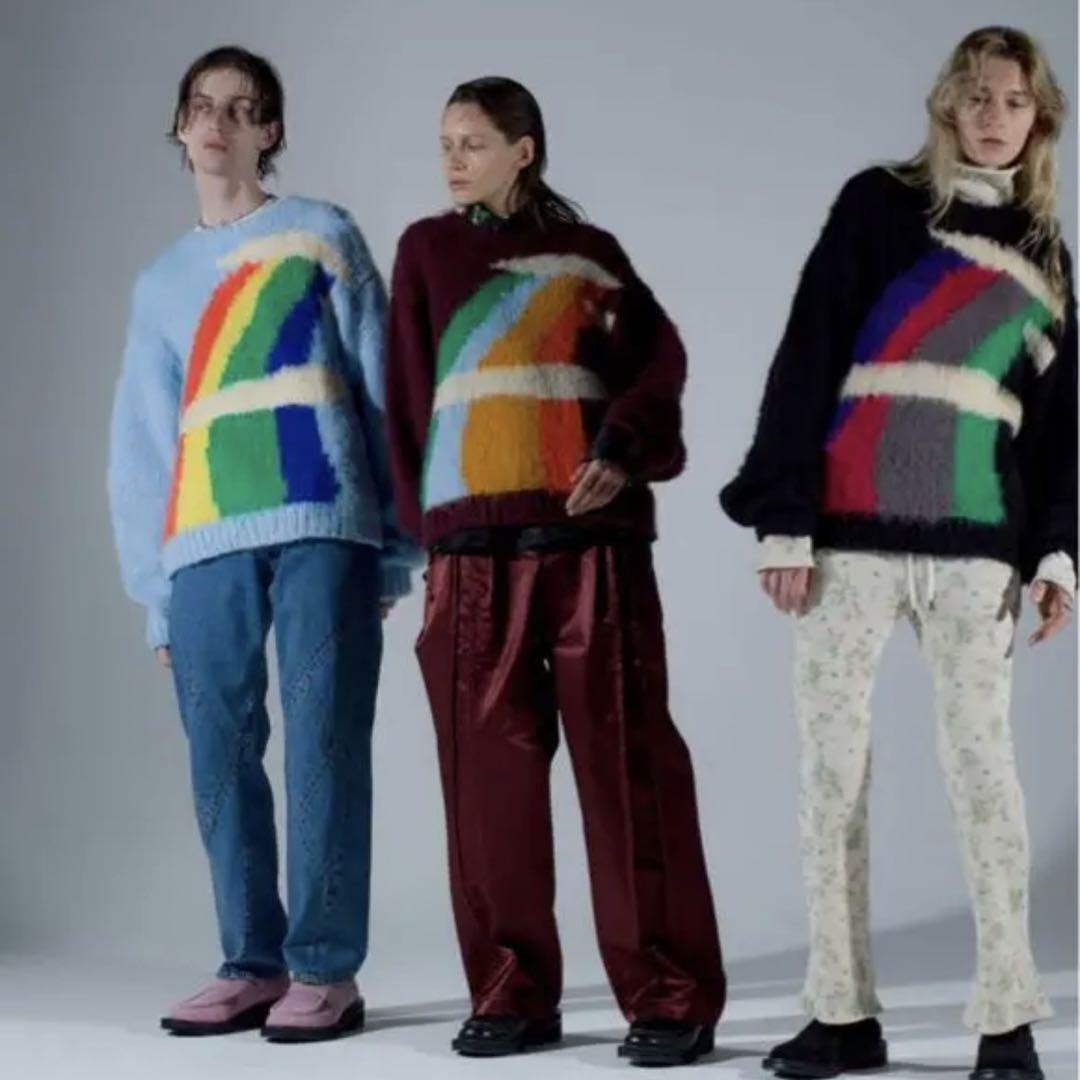 【希少】JieDa レインボー ニット モヘア 22aw  ブラウン