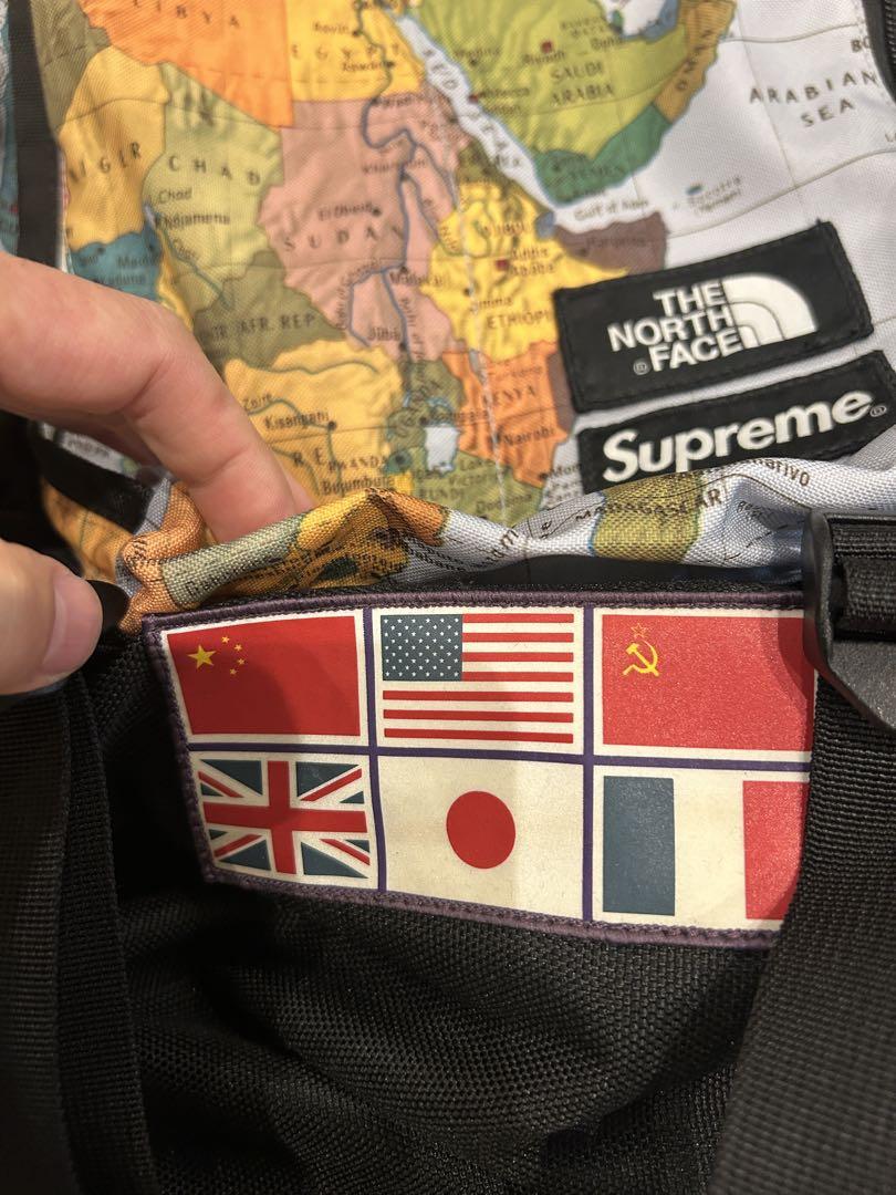 最終値下Supreme North Face 地図柄リュック