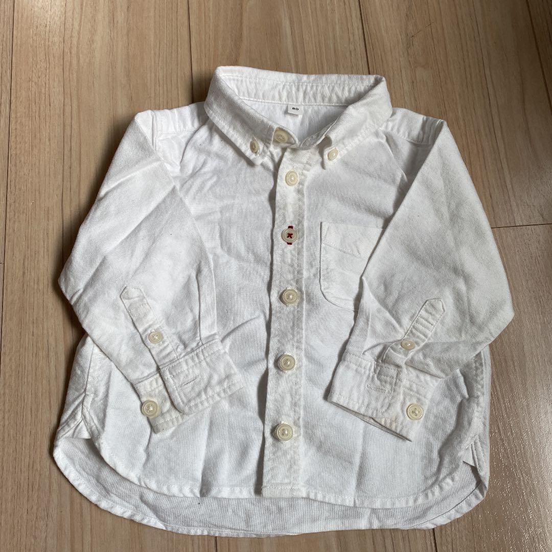 無印良品 白 シャツ サイズ80