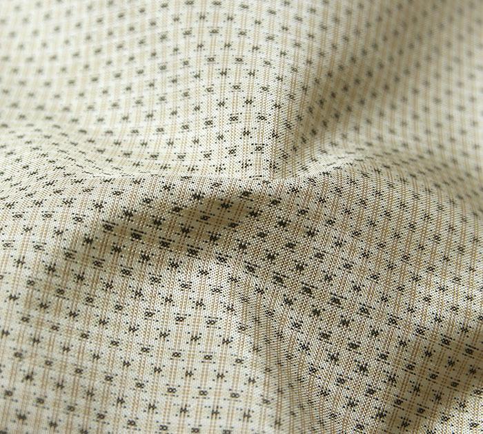 紬］縞小紋 新品未使用品 しつけ有り バチ衿 K-387 （29）正絹