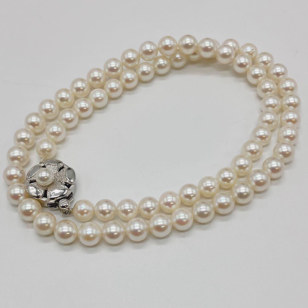 アコヤ真珠 本真珠 ネックレス 照り強〜最強 6.0〜6.3mm 刻印あり