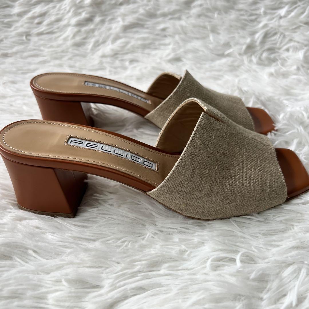 大政絢さん着用】美品 PELLICO リネン ミュール ¥48,000- - メルカリ
