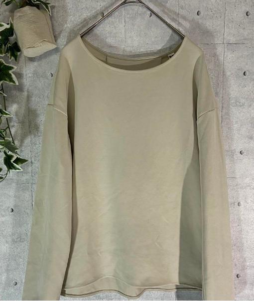 ユニクロ UNIQLO ベージュ 長袖 クルーネック