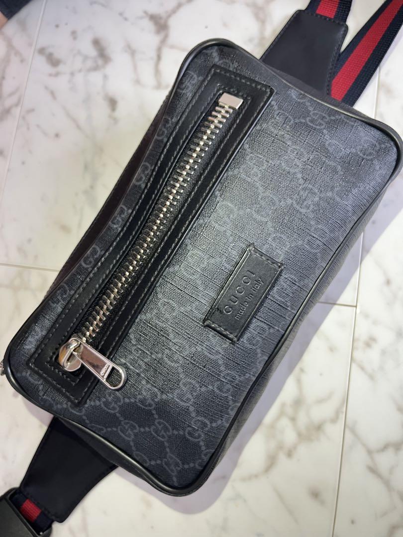 GUCCI ボディバッグ ブラックレザー - メルカリ
