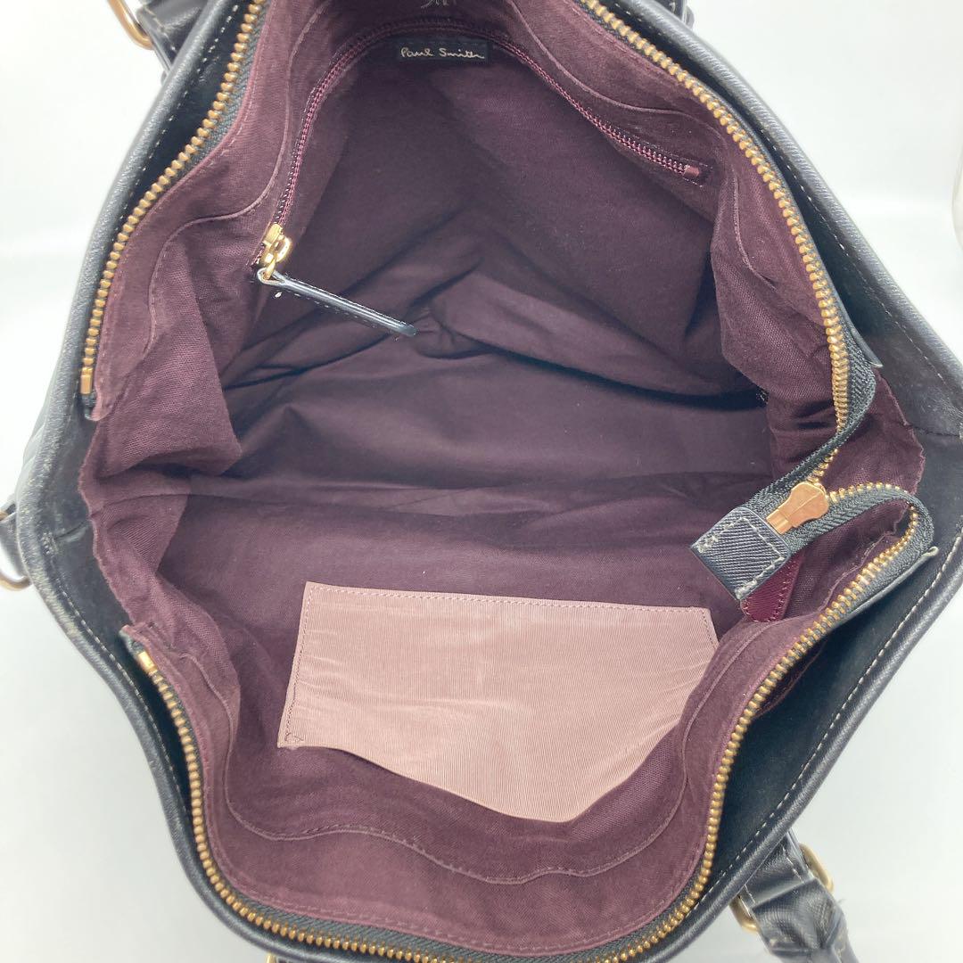 ✨綺麗✨PAUL SMITH ビジネスバッグ トートバッグ ブラック レザー