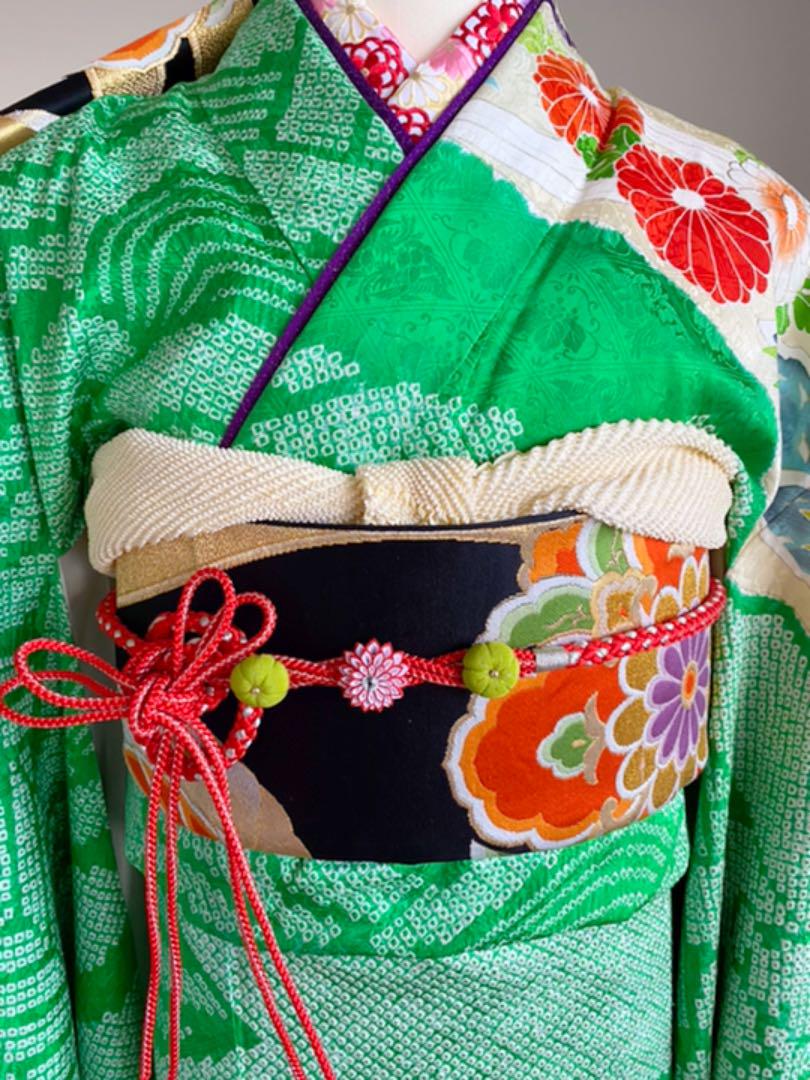 振袖６点セット◾️豪華絞り◾️金駒刺繍振袖◾️長身の方向き◾️品番05