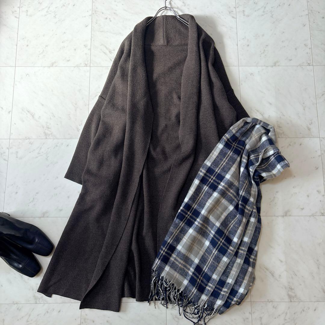 Deuxieme Classe ロング丈 スムースニットガウンコート SIZE MUSE de Deuxieme Classe