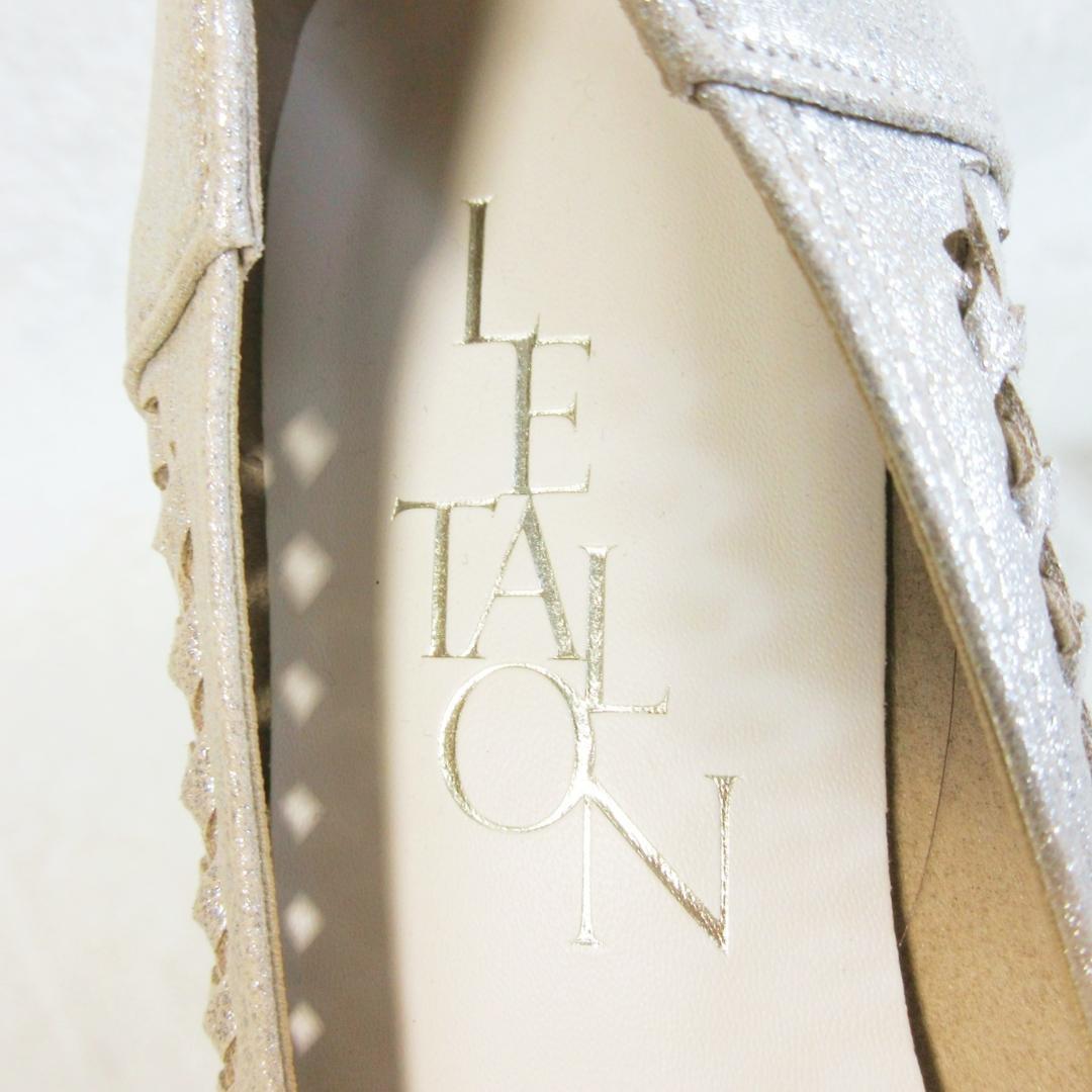 試着のみ Le Talon ルタロン  メッシュ  23cm ゴールド+シルバー