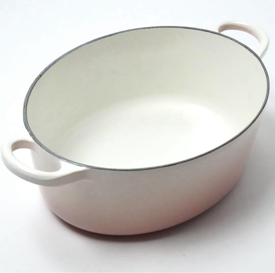 【美品】LE CREUSET　ココット オーバル　パウダーピンク　25cm