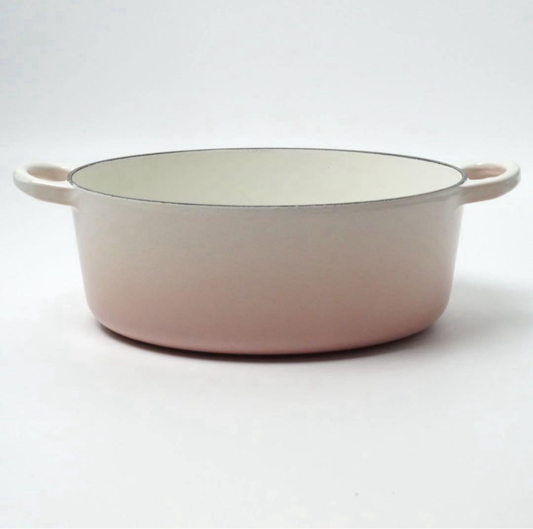 【美品】LE CREUSET　ココット オーバル　パウダーピンク　25cm