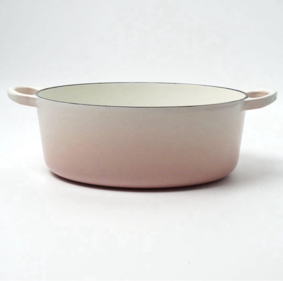 【美品】LE CREUSET　ココット オーバル　パウダーピンク　25cm