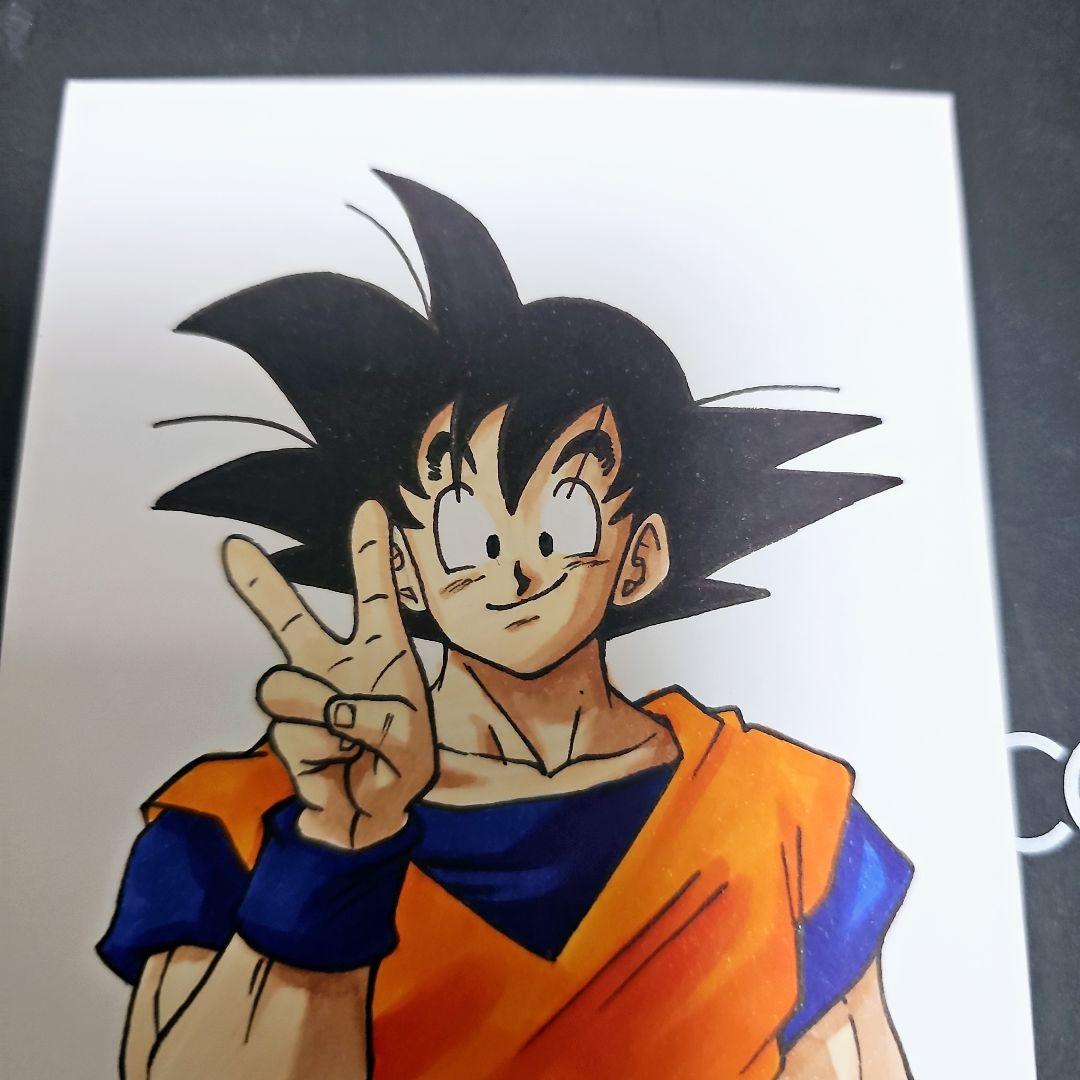 ドラゴンボール スーパーサイヤ人 孫悟空 カラーイラストサイン