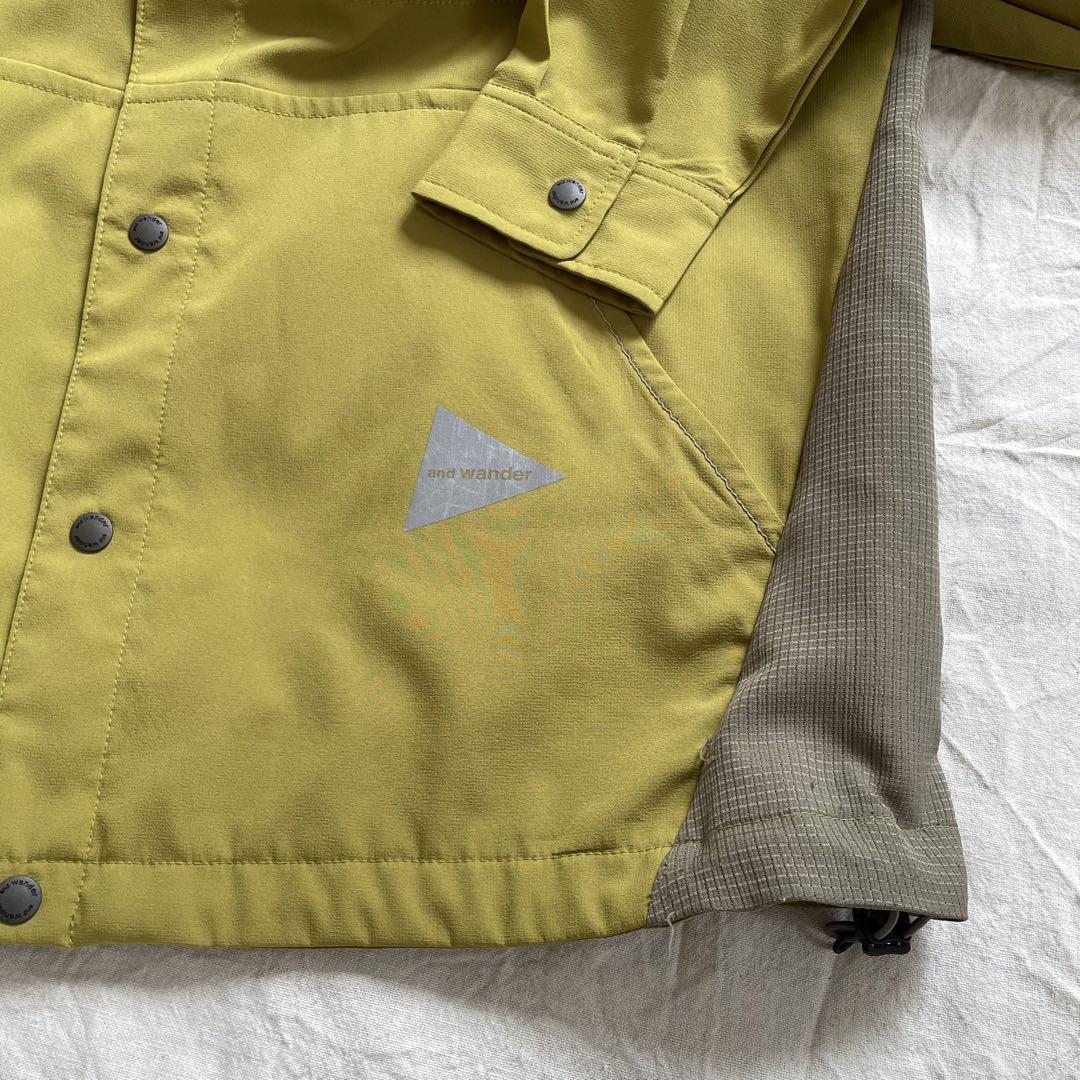 【SALE】and wander ノーカラーシャツ