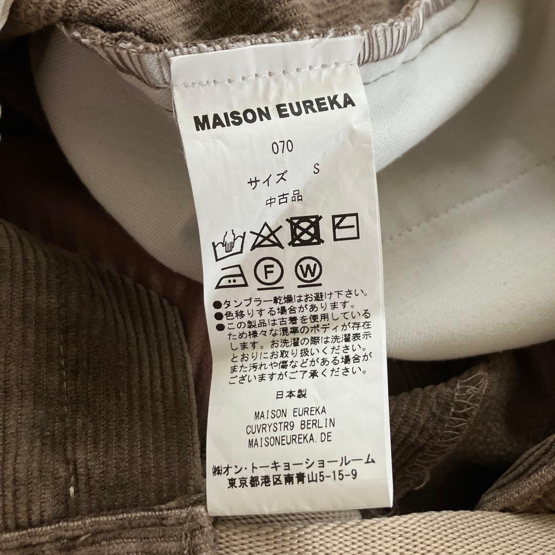 maison eureka メゾンエウレカ ゴーデュロイ ブラウン ユニセックス maison eureka メゾンエウレカ ゴーデュロイ ブラウン ユニセックス