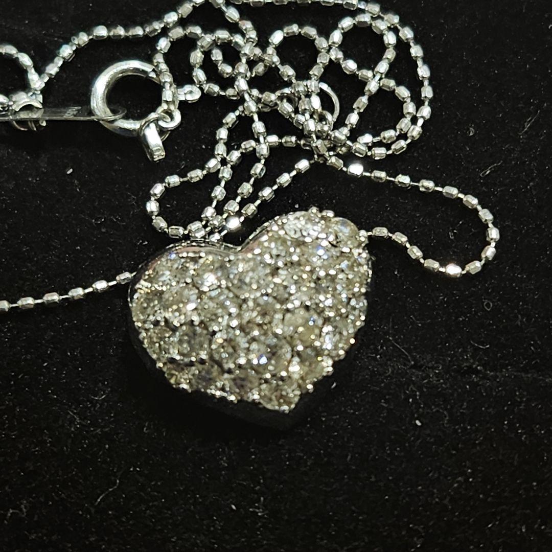 K18 ホワイトゴールド 1.00ct Pt 850 ネックレス