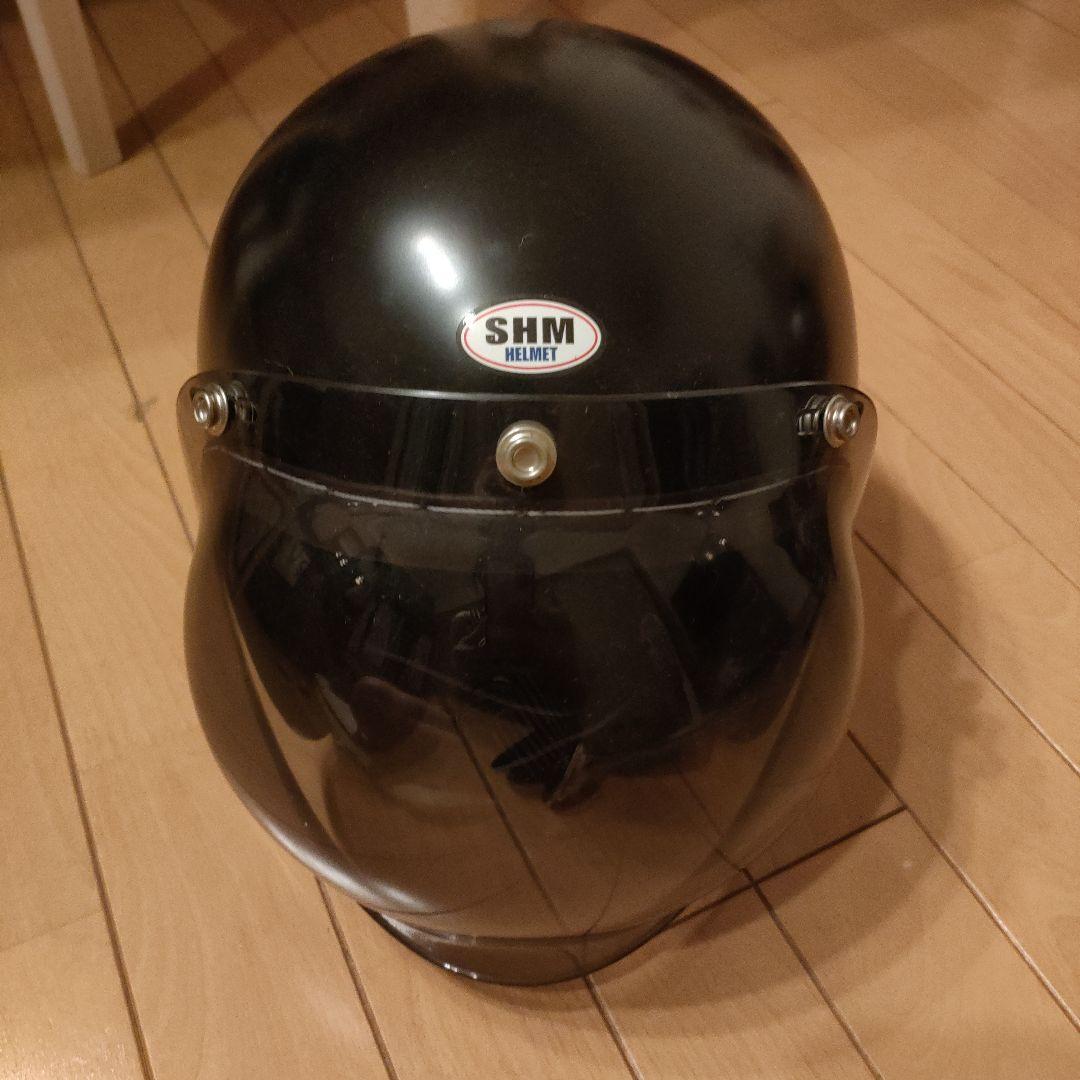■美品お値打ち■定価の半額以下■SHM ブラック ジェットヘルメット　シールド付