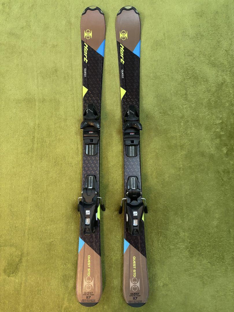 HART スキー板 117cm ストック 100cm セット　ジュニア