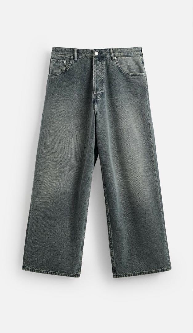 ZARA スーパーバギーフィットジーンズ - メルカリ