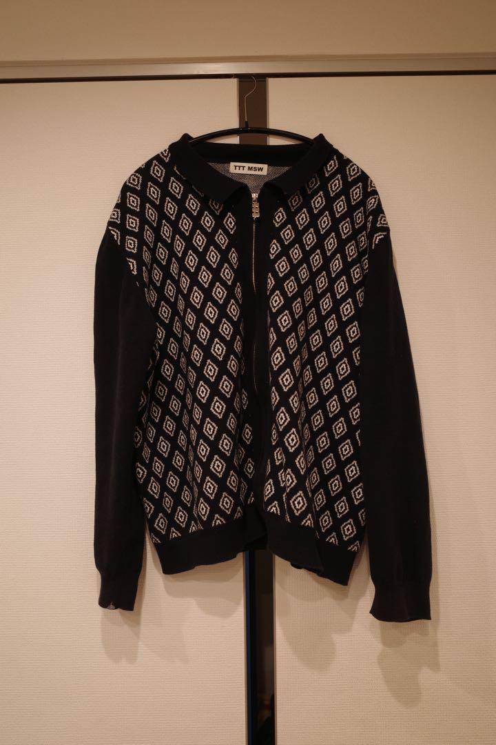 トップス TTT MSW Diamond Knit Polo navy