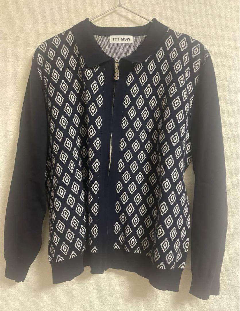 トップス TTT MSW Diamond Knit Polo navy