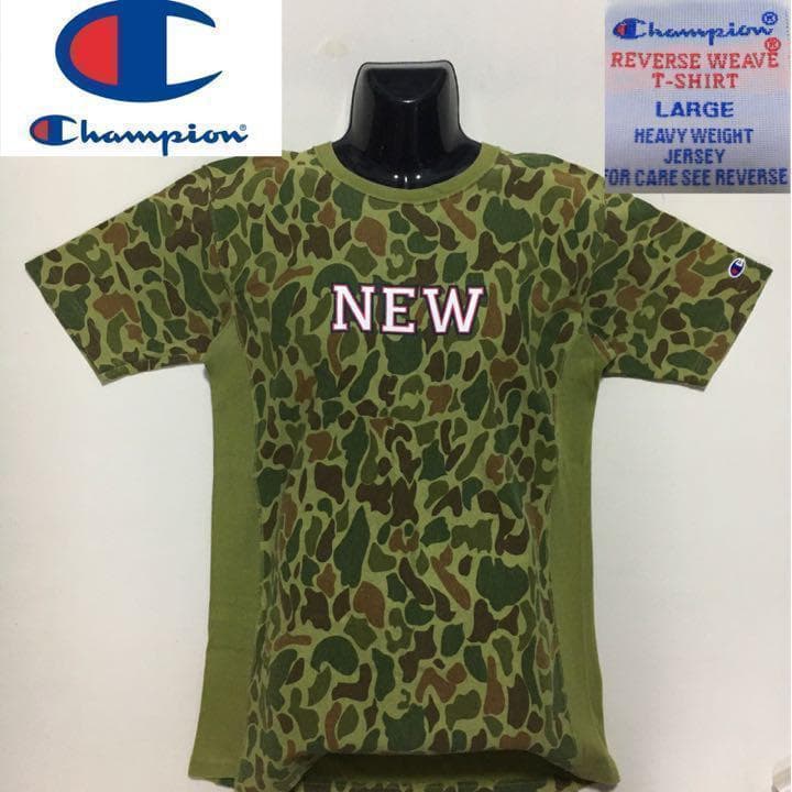 チャンピオンリバースウィーブ  Tシャツ TEE  カモ柄 Lサイズ