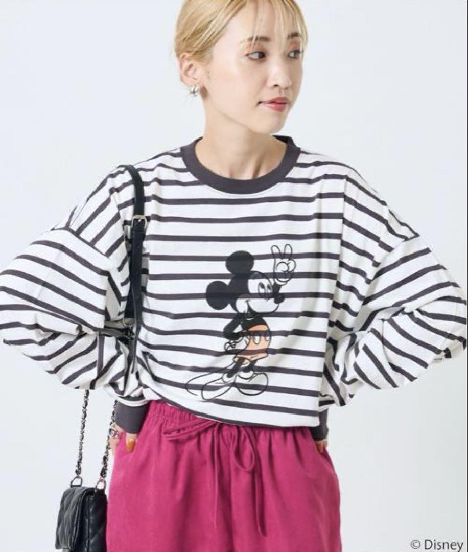 フリークスストア　ディズニー　ミッキー　ロンT 長袖　Tシャツ　ボーダー