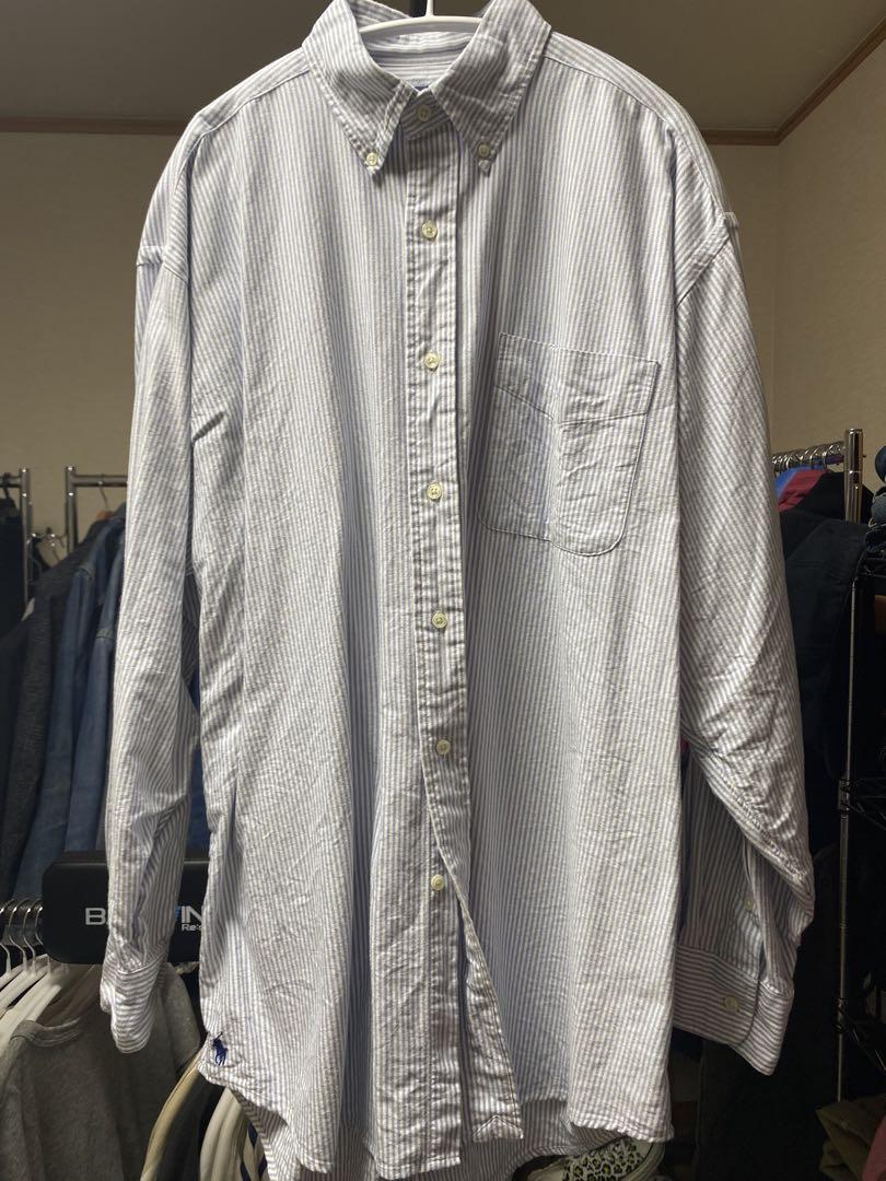 90s Ralph Lauren big shirt ストライプ