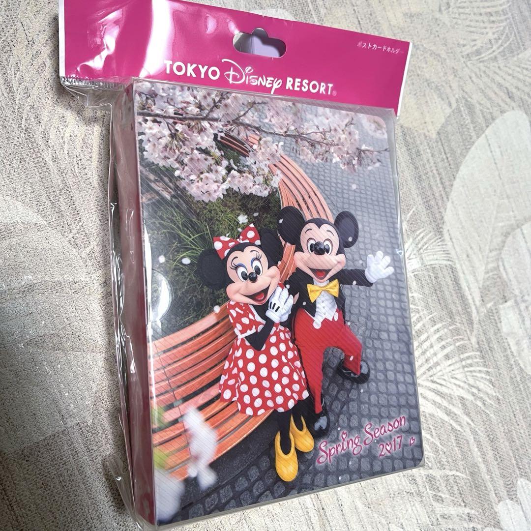 新品 ディズニー 実写 桜 スプリング ポストカードホルダー ミッキー ミニー