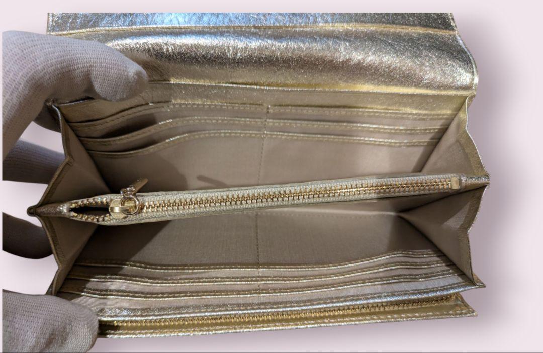 ★新品★アンテプリマ　レザー　長財布　ゴールド　牛革　ロングウォレット
