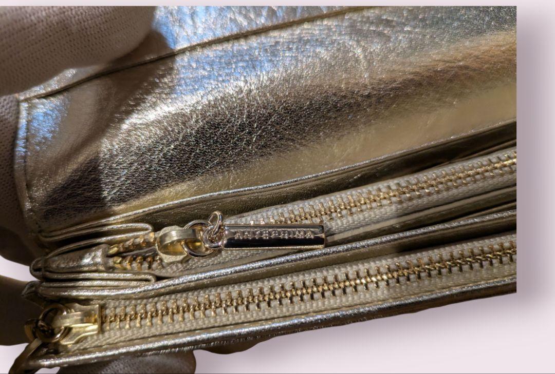 ★新品★アンテプリマ　レザー　長財布　ゴールド　牛革　ロングウォレット