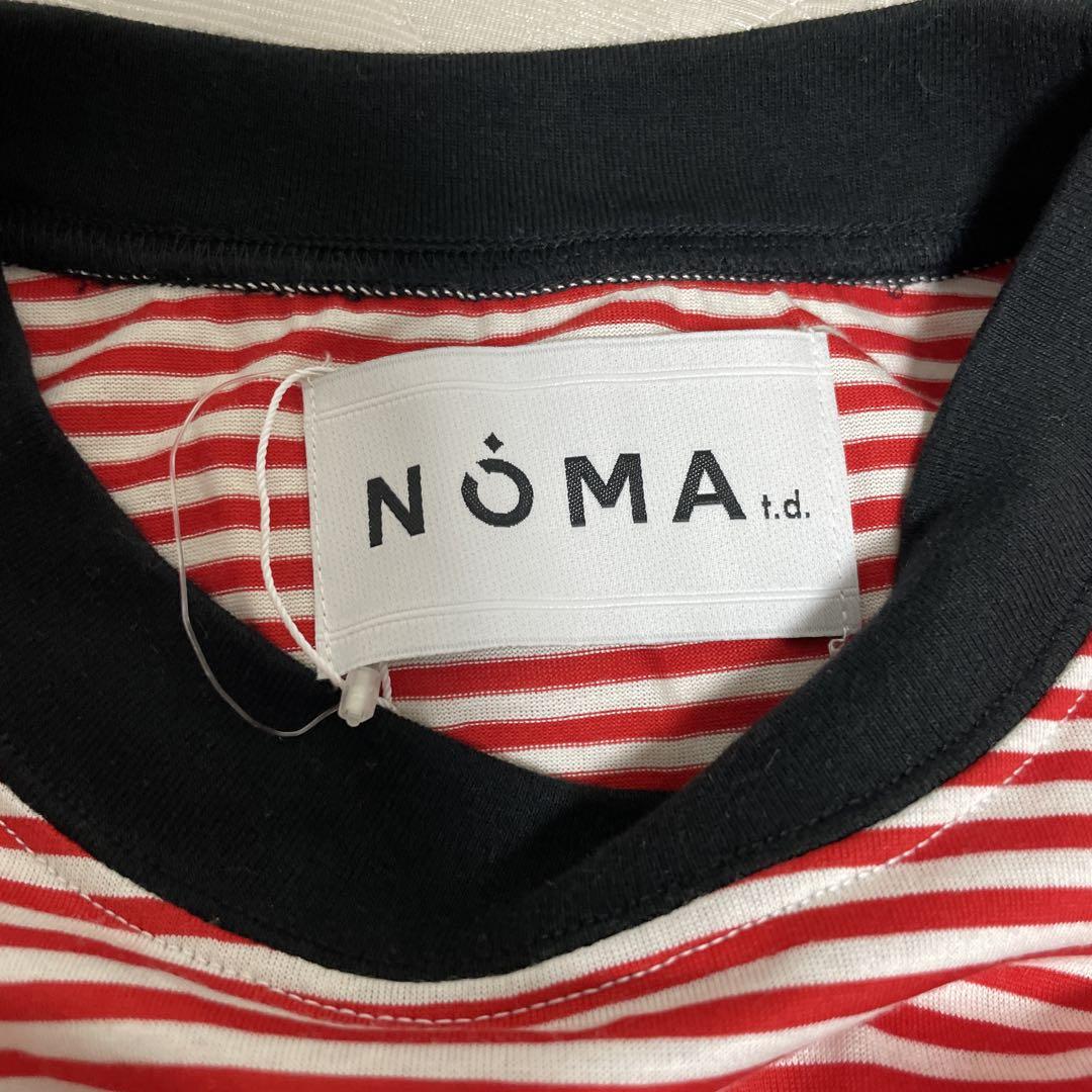 NOMA t.d. 赤白ストライプ長袖Tシャツ